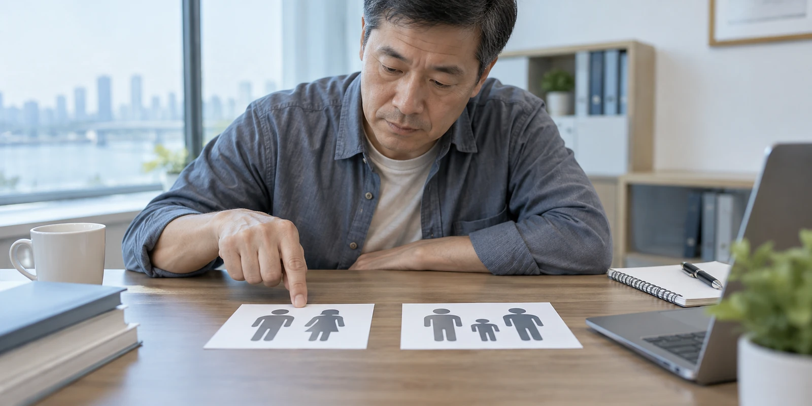 成年人用关系卡片核对亲子鉴定参与人数与办理组合