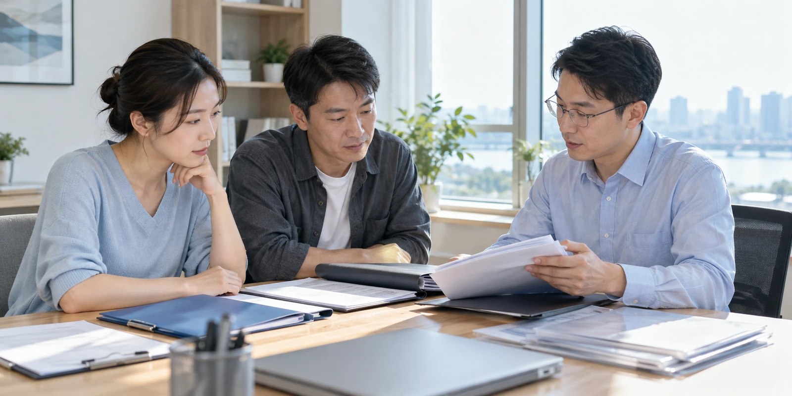 亲子鉴定成年监护人在家中整理准备资料并电话咨询 成年监护人与工作人员核对亲子鉴定材料和陪同准备