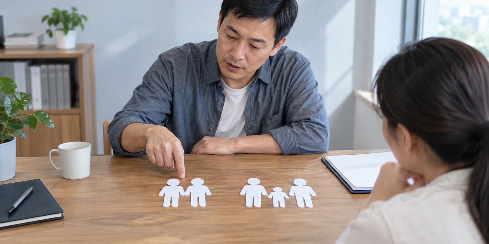 成年人用关系卡片核对亲子鉴定参与人数与办理组合